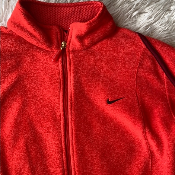 Nike thermafit orange/burgundy jacket Sz M - Picture 2 of 3